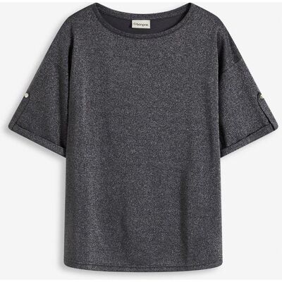 bonprix Topp av glittrande viskosmix med glansigt tryck bonprix Topp av glittrande viskosmix med glansigt tryck