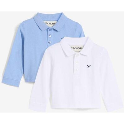 bonprix Långärmad pikétröja av ren bomull (2-pack) bonprix Långärmad pikétröja av ren bomull (2-pack)