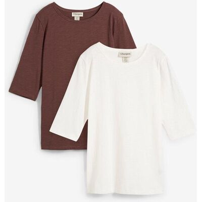 bonprix T-shirt i ren ekologisk bomull (2-pack) bonprix T-shirt i ren ekologisk bomull (2-pack)