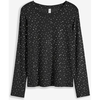 bonprix Långärmad topp i glittrig mesh bonprix Långärmad topp i glittrig mesh
