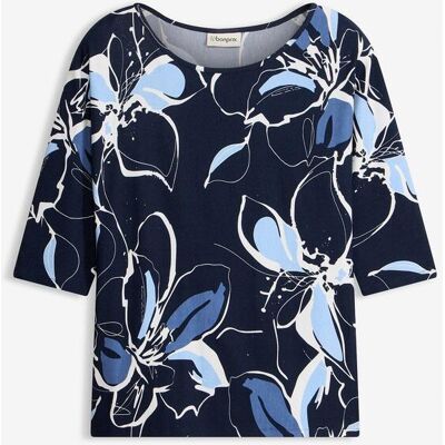 bonprix Topp med fladdermusärmar och blommönster bonprix Topp med fladdermusärmar och blommönster