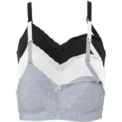 bonprix Amningsbehå utan bygel (3-pack), med ekologisk bomull bonprix Amningsbehå utan bygel (3-pack), med ekologisk bomull
