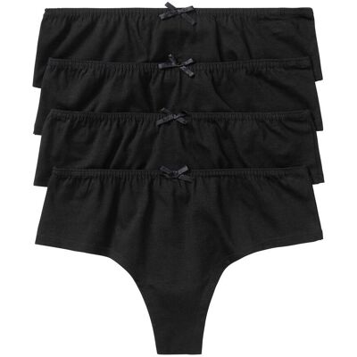 bonprix Stringtrosa i hipstermodell med skön bomull (4-pack) bonprix Stringtrosa i hipstermodell med skön bomull (4-pack)