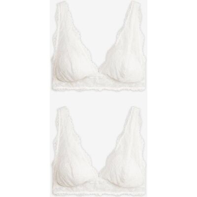bonprix Bralette utan bygel, med fin spets (2-pack) bonprix Bralette utan bygel, med fin spets (2-pack)