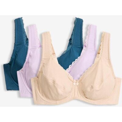 bonprix BH med bygel, med mjuk ekologisk bomull (3-pack) bonprix BH med bygel, med mjuk ekologisk bomull (3-pack)
