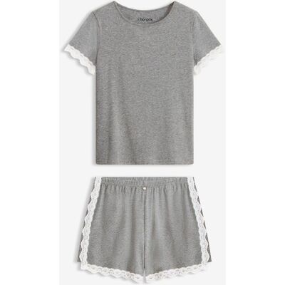 bonprix Pyjamas med shorts, av bomull med spets bonprix Pyjamas med shorts, av bomull med spets