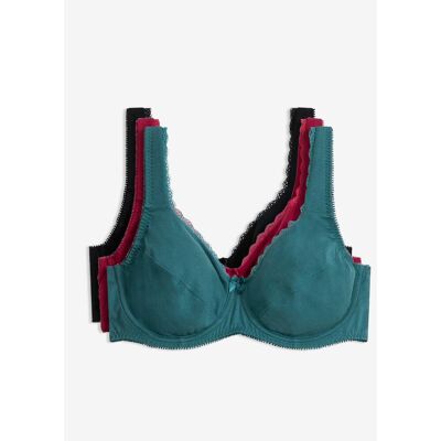 bonprix BH med bygel, med mjuk ekologisk bomull (3-pack) bonprix BH med bygel, med mjuk ekologisk bomull (3-pack)
