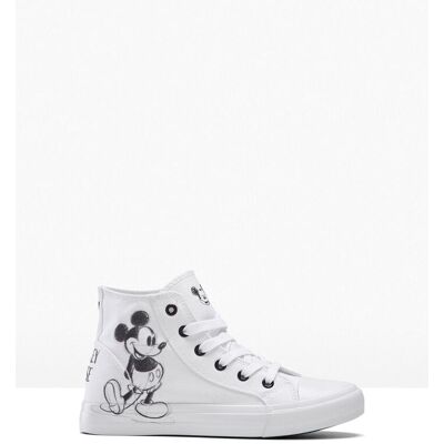 bonprix Disney Musse Pigg-sneakers av bomullscanvas, med höga skaft bonprix Disney Musse Pigg-sneakers av bomullscanvas, med höga skaft