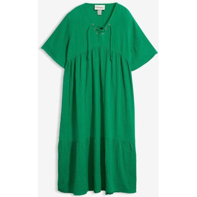 bonprix Mellanlång klänning av muslin med struktur bonprix Mellanlång klänning av muslin med struktur
