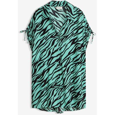 bonprix Oversizestrandblus i krinklat material med struktur bonprix Oversizestrandblus i krinklat material med struktur
