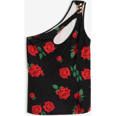 bonprix One shoulder-linne med dekorativ detalj bonprix One shoulder-linne med dekorativ detalj