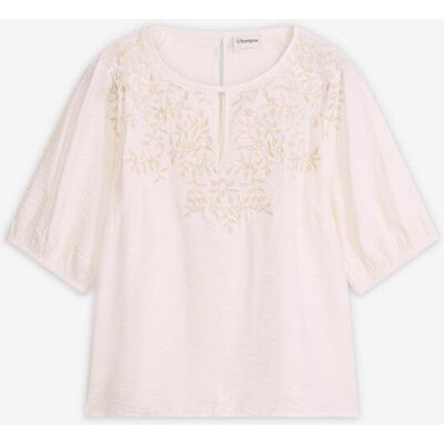 bonprix Lätt transparent blustunika med broderi bonprix Lätt transparent blustunika med broderi