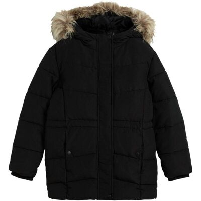 bonprix Täckjacka med värmande foder och huva med fuskpäls bonprix Täckjacka med värmande foder och huva med fuskpäls