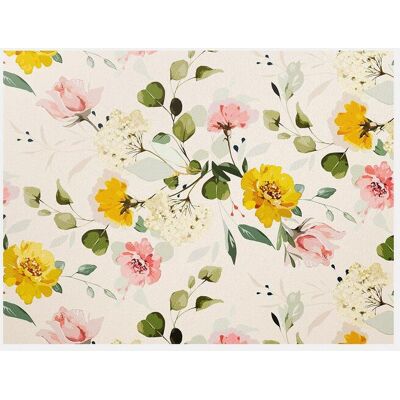 bonprix Dörrmatta med blommönster, tål att tvättas bonprix Dörrmatta med blommönster, tål att tvättas