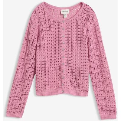 bonprix Cardigan med hålmönster, av ren bomull bonprix Cardigan med hålmönster, av ren bomull