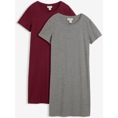 bonprix Jerseyklänning i ren bomull (2-pack) bonprix Jerseyklänning i ren bomull (2-pack)