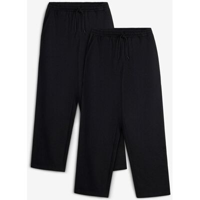 bonprix Vid joggingbyxa i mjuk, ekologisk bomull (2-pack) bonprix Vid joggingbyxa i mjuk, ekologisk bomull (2-pack)