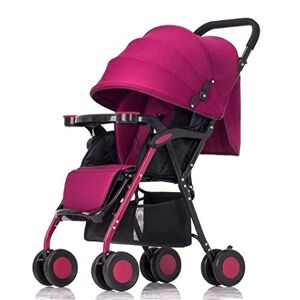 SMSOM Spädbarn småbarn anti-UV baldakin barnvagn vagn kompakt barnvagnar enkel barnvagn lägg mugghållare fotmuff barnvagn bricka (färg: Lila)