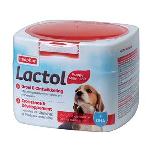 Beaphar LACTOL Mjölkpulver för valppulver berikad med DHA högkvalitativ proteinkälla för icke-avvännad, gravid eller ammande valp och äldre eller sjuka hundar 250 g