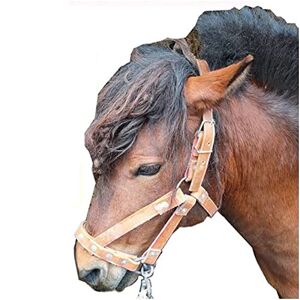 1513517993--64121198 Donkey Bridle Brown Horse Bridle Justerbar läderhästbryggor REIN Dele Headstalls Hållbar WearResisting med häst/åsna Ring Bit,Large size