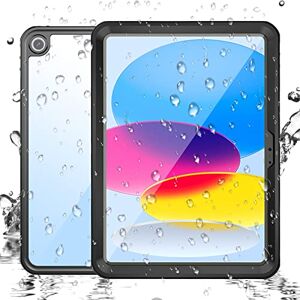 Apple Vattentätt fodral för iPad 10:e generationens 10,9 tums surfplatta (2022-modell), [IP68 under vatten] robust stötsäker dropptak dammtät skyddande med snodd och ställ