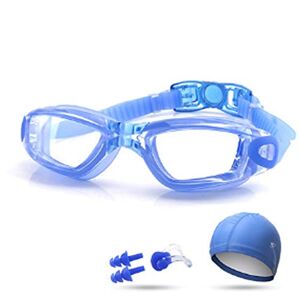 UKrCQk8nDG3b6QSONI MINDONG HZH Myopi simglasögon silikon simglasögon anti-dimma optiska vattentäta män och kvinnor vuxen genomskinliga linsglasögon (storlek: 400 grader)