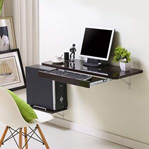 TBWFRD Enkelt datorbord, 3-delat set (väggmonterat bord + låda + bulkhead), hemmakontor vardagsrum sovrum hängande arbetsskrivbord, enkel installation