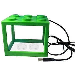 GLigeT Akvarier Fish Tank Akryl USB Mini Aquarium Tank Propagator Fish Tank med LED-ljus Hemkontor Desktop Dekorativ Tank Fiskskål (Color : Green)