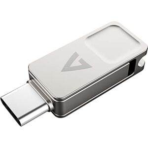 V7 USB -MEMORIA 128GB TYPE-C+USB 3.2GEN1 SILVER
