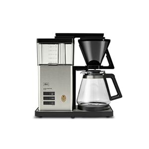 Melitta Aroma Signature Deluxe 100702, kaffebryggare med glaskanna och två värmeelement, svart