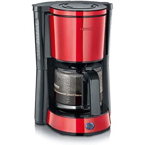 Severin KA 4817 typ kaffebryggare (för malt filterkaffe, 10 koppar, inkl. glaskanna) rödlackerat rostfritt stål