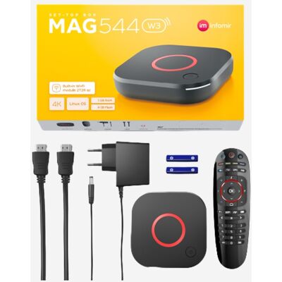 Infomir MAG 544w3 IPTV Set Top Box - 4K HDR Linux WiFi Infomir MAG 544w3 IPTV Set Top Box - 4K HDR Linux WiFi