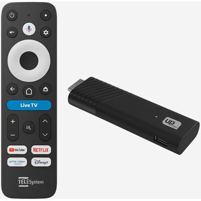 Google TV Stick 4K – TS UP Smart TV-dongle med HDR10+ & Dolby Atmos Google TV Stick 4K – TS UP Smart TV-dongle med HDR10+ & Dolby Atmos
