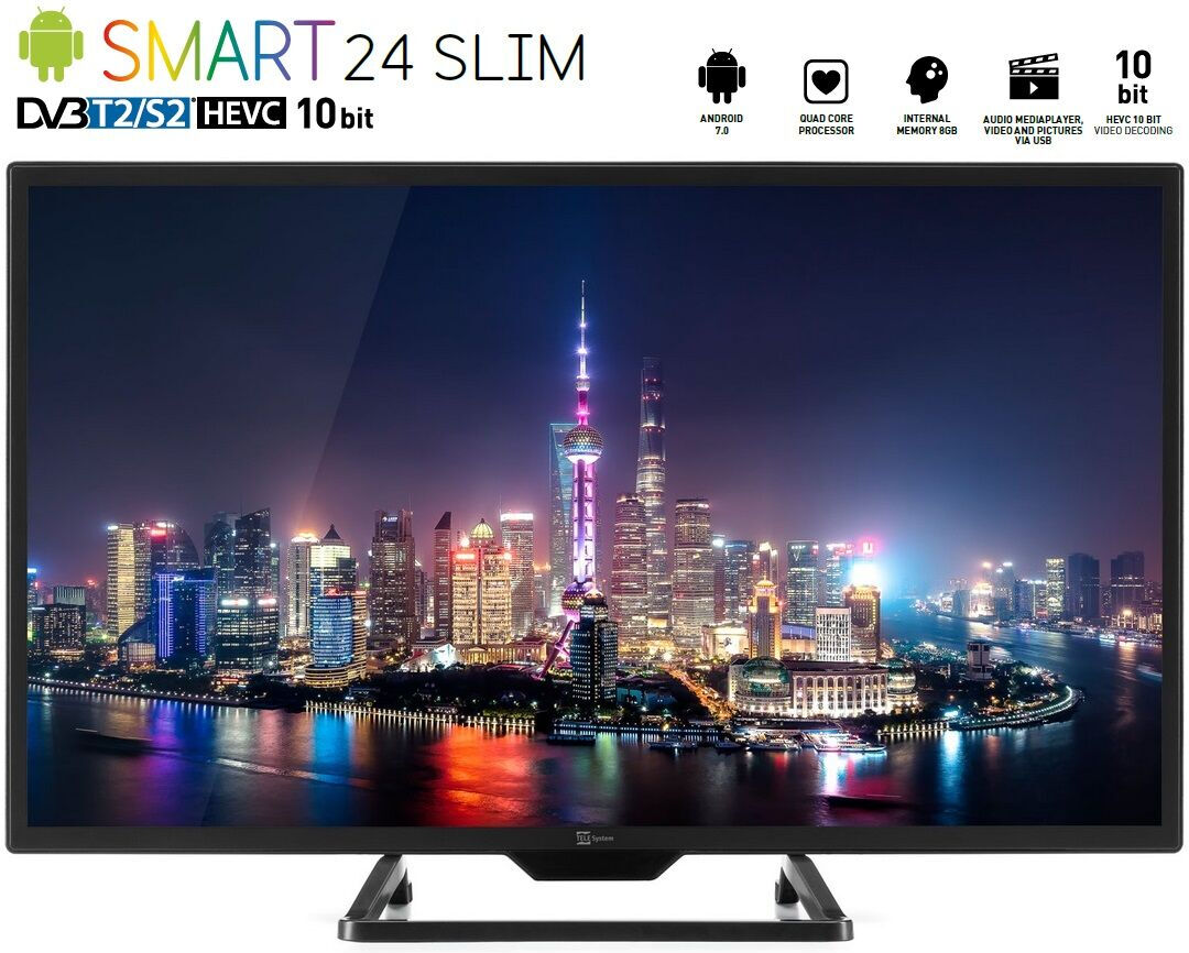 Telesystem Tv Till Husvagn Palco 24 Led09 Slim, Smart 12v /230v Tv Telesystem Tv Till Husvagn Palco 24 Led09 Slim, Smart 12v /230v Tv