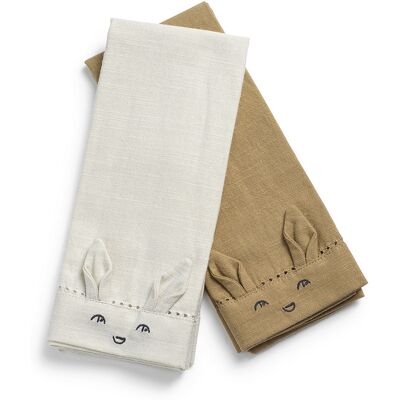 Elodie Details servetter 2pack Lily White / Warm sand Elodie Details servetter 2pack Lily White / Warm sand