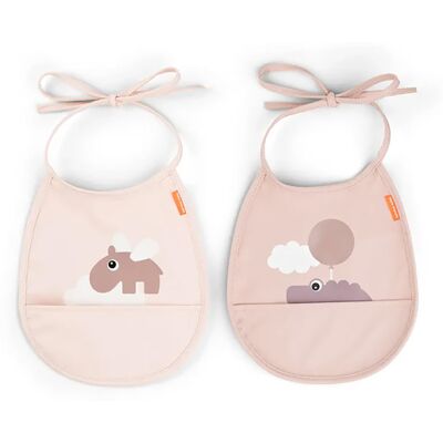 Done by Deer Baby BIBs - Elphee Rosa - Vattentäta, Justerbara, 2-Pack Done by Deer Baby BIBs - Elphee Rosa - Vattentäta, Justerbara, 2-Pack