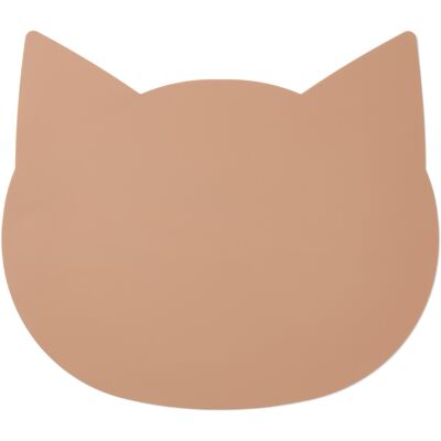 Liewood Aura Cat Silikon Dækkeserviet - Mörk Rosa Liewood Aura Cat Silikon Dækkeserviet - Mörk Rosa
