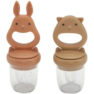 Konges Sløjd Konges slöjd matnapp i silikon almond/terracotta Konges Sløjd Konges slöjd matnapp i silikon almond/terracotta