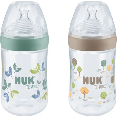 NUK for Nature nappflaska silikon Mixed Colours 260ml NUK for Nature nappflaska silikon Mixed Colours 260ml