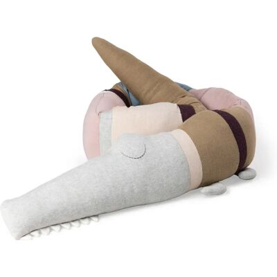 Sebra stickad kudde Sleepy Croc, Powder Rose mix Sebra stickad kudde Sleepy Croc, Powder Rose mix