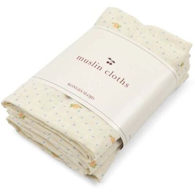 Konges Sløjd Konges slöjd 3 pack muslin cloth gots lemon dot Konges Sløjd Konges slöjd 3 pack muslin cloth gots lemon dot