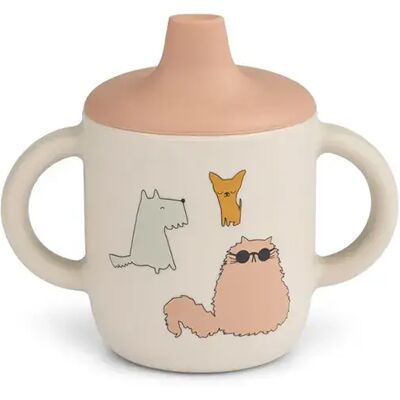 Liewood Neil spillfri mugg Cats and Dogs / Sandy Liewood Neil spillfri mugg Cats and Dogs / Sandy