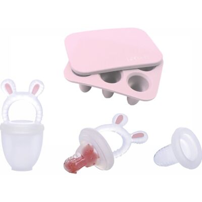 Tiny Tot Fruktnapp med minifrysform - Rosa Tiny Tot Fruktnapp med minifrysform - Rosa