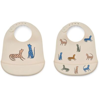 Liewood Tilda Silikon haklapp 2-Pack Leopard multi mix Liewood Tilda Silikon haklapp 2-Pack Leopard multi mix