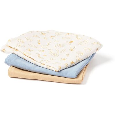Kid's Concept Kids Concept Muslinfilt baby blå mix Kid's Concept Kids Concept Muslinfilt baby blå mix