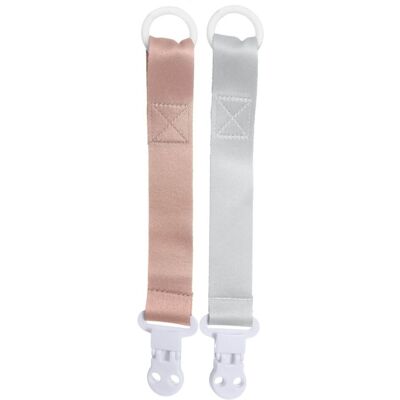 Fresh Kid Napphållare, rosa/grå, 2 pack Fresh Kid Napphållare, rosa/grå, 2 pack