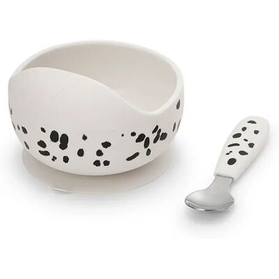 Elodie Details Barnmatskål - Dalmatien Dots - Svart/Vit - Unisex Elodie Details Barnmatskål - Dalmatien Dots - Svart/Vit - Unisex