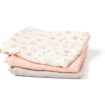 Kid's Concept Kids Concept Muslinfilt baby rosa mix Kid's Concept Kids Concept Muslinfilt baby rosa mix