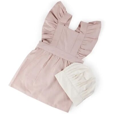 Sebra Förkläde- & kockmösseset Dusty pink/White Sebra Förkläde- & kockmösseset Dusty pink/White