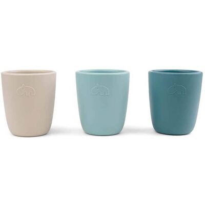 Done by Deer Silicone mugg 3-pack Blue Mix Done by Deer Silicone mugg 3-pack Blue Mix